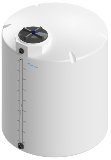 1000 Gal ProChem® Potable Water Tank w/Bulkhead Fittings - Twist Lid 16